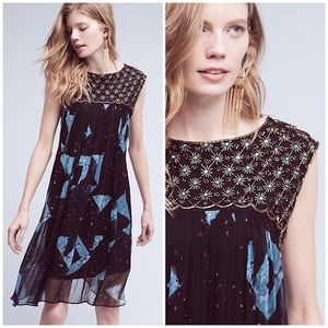 Anthropologie Lydia swing beaded dress